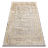 Covor modern DUKE 51523 bej / auriu - Cadru, structurat, foarte moale, franjuri, 180x270 cm