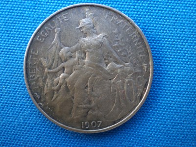 10 CENTIMES 1907 FRANTA foto