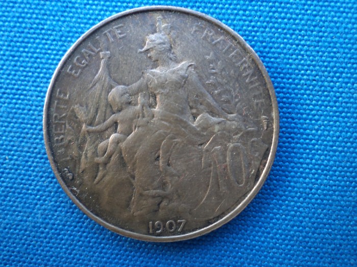 10 CENTIMES 1907 FRANTA