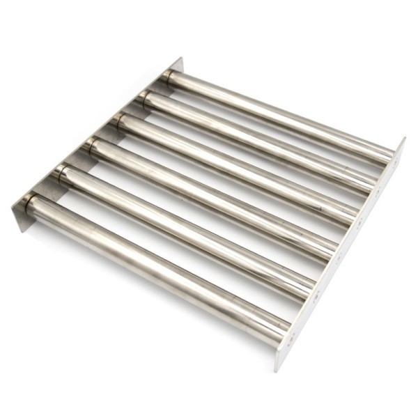 Grilă magnetică pătrată 300 x 300 x 25 mm cu 6 tuburi