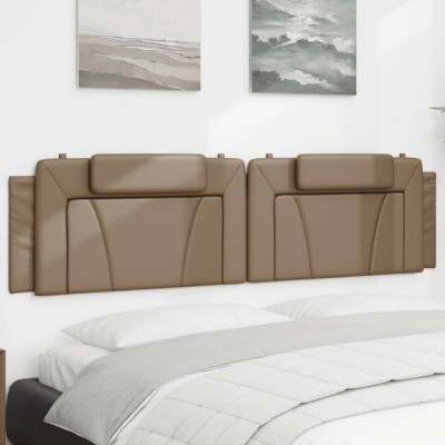 vidaXL Pernă pentru tăblie pat, cappuccino, 200 cm, piele artificială foto