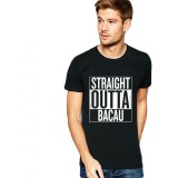 Tricou negru barbati - Straight Outta Bacau - M