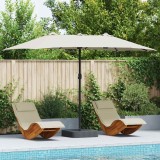 Cumpara ieftin Parasol de Grădină Nisipiu 385 x 209 x 244 cm țesătură