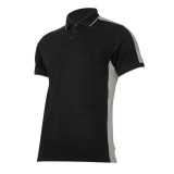 Tricou Bumbac Polo Multicolor / Negru-Gri - 3Xl