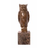 Bufnita inteleapta-statueta din bronz cu un soclu din marmura XT-121