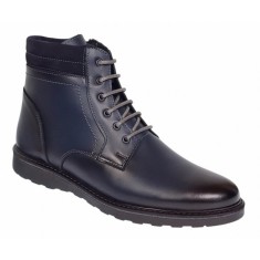 Ghete barbati din piele naturala (imblanite) bleumarin - GB601BLU