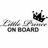 Sticker Decorativ Auto Little Princess On Board 20 x 9.2 cm Model 11 Negru, Oem