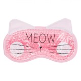 Compresă Ochi JB Beauty, Model Pisică, Culoare Roz, Urechi Albe, Dimensiune 19cm
