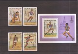 Mauritania 1979 - Jocurile Olimpice - Moscova 1980, serie + colita, MNH, Nestampilat