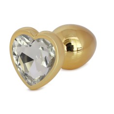 Dop Anal Hearty Buttplug, Small, Auriu/Transparent, Passion Labs