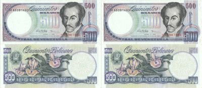 2 &amp;times; 1995 (5 VI), 500 Bol&amp;iacute;vares (P-67e) - Venezuela - stare UNC foto