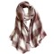 Esarfa calduroasa casual in carouri maro