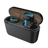 Casti wireless cu microfon, bluetooth, TWS, iluminare led, doc incarcare, OD