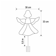 HOME KID501BWW Decoratiune LED inger, 33x30 cm