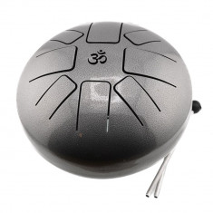 Toba metalica cu 8 note si simbolul om handpan - 22cm