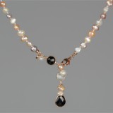 Cumpara ieftin Choker Jolly din perle și agat negru