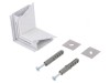 Conector 90&deg; Albă Aluminiu WALLE12