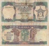 1993 (10 VIII), 500 cedis (P-28c.3) - Ghana - stare VF+++!