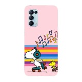 Husa compatibila cu Oppo A54 5G model Snoopy Roller Skating, Silicon, TPU, Viceversa, Transparent, Carcasa
