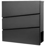Cutie postala de exterior, pentru gard sau perete, din otel zincat, cu incuietoare, 37x11x37cm, gri Household NewTrend