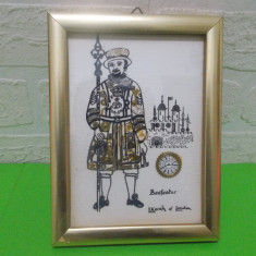 BEEFEATER - Colaj din piese de ceas L. Kersh of London ,certificat autenticitate