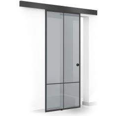 Usa culisanta Boss &reg; Black, model Club negru, 60x215 cm, sticla 8 mm gri securizata, glisanta in ambele directii