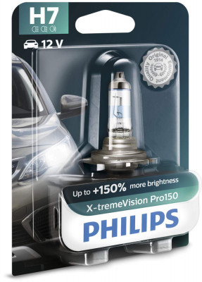 Bec Halogen H7 Philips X-TremeVision Pro 150, 12V, 55W foto