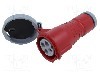 Conector alimentare AC, IEC 60309, IP69K, 32A, 415V, 415V AC, 4 pini, AMPHENOL - 2CMA166604R1000