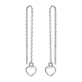 Cumpara ieftin Cercei lungi argint 925, JW1802, model inimioara, placati cu rodiu