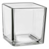 Suport Lum&acirc;nare, Model Patrat, Sticlă Transparentă, Dimensiuni 5x5x5.5cm, Oem