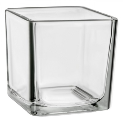 Suport Lum&amp;acirc;nare, Model Patrat, Sticlă Transparentă, Dimensiuni 5x5x5.5cm foto