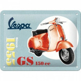 Placa metalica - Vespa GS 150 - 15x20 cm, Nostalgic Art Merchandising