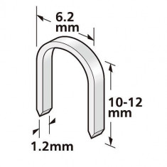 Capse Strend Pro Premium 1612, 12 mm, tip U, pachet. 1000 buc