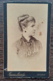 FOTOGRAFIE CDV - PORTRET FEMEIE - ATELIER FRANZ MANDY BUCURESCI, MAI RARA, Romania pana la 1900, Portrete