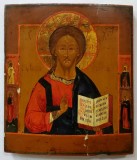 Iisus Pantocrator, Icoana pe lemn, Rusia, Secol XIX