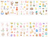 Set de 20 coli cu autocolante de Paste Naler, multicolor, PVC, 9,5 x 15 cm