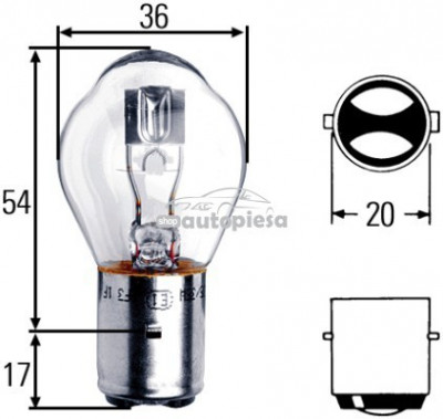 Bec Hella S1 12V 25/25W 8GD 008 897-121 foto