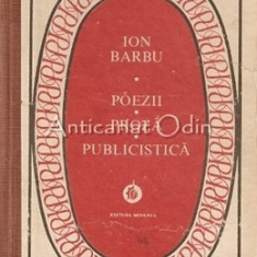 Poezii. Proza. Publicistica - Ion Barbu