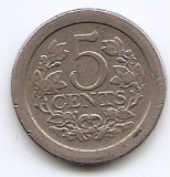 Olanda 5 Cents 1908 - Wilhelmina, Cupru-nichel, 18 mm KM-137, Europa