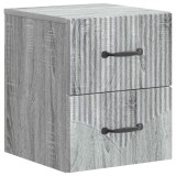 vidaXL Dulap de noapte suspendat Sonoma gri 34,5 x 33 x 40 cm 898987