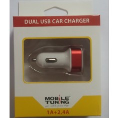 Incarcator auto Mobile Tuning pentru Tableta / Telefoane, 2 x USB, Intrare 100 - 240V / Iesire 1A + 2.4A