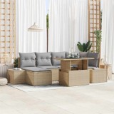 Cumpara ieftin Set de canapele pentru grădină 7 pcs Bej Rattan poli