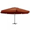 vidaXL Umbrelă de soare de grădină st&acirc;lp din aluminiu cărămiziu 600 cm 47375