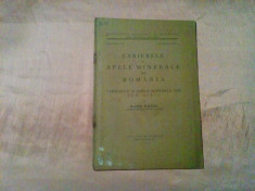 CARIERELE SI APELE MINERALE DIN JUDETUL SIBIU - Radu Pascu - 1929, 38 p.+ harta foto