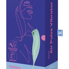 Twirling Pro - Stimulator clitoris, verde, 20 cm