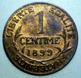 F.140 FRANTA 1 CENTIME 1899 XF/AUNC, Europa, Bronz