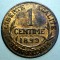 F.140 FRANTA 1 CENTIME 1899 XF/AUNC
