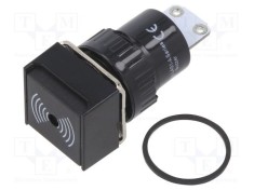 Semnalizator acustic ONPOW 75dB IP40 ?16mm max. 6mm 24VDC fara iluminare foto