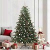 VidaXL Brad de Crăciun artificial Verde 210 cm PVC și metal și plastic 3395561