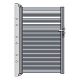 Cumpara ieftin Aproape nou: Poarta pietonala din aluminiu PNI MAB900 lungime 0.9m si inaltime 1.5m